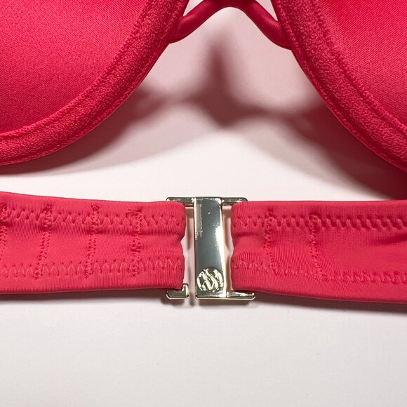 Victoria Secret 32B Bombshell Push Up Bikini Top Add 2 Cups Halter Pink Island - Picture 8 of 9